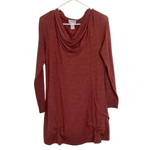 Soft Surroundings Cowl Neck Lagenlook Tunic Shirt Top medium